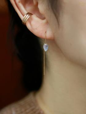 SpoiledBrat Jewelry18k金 月光石耳线