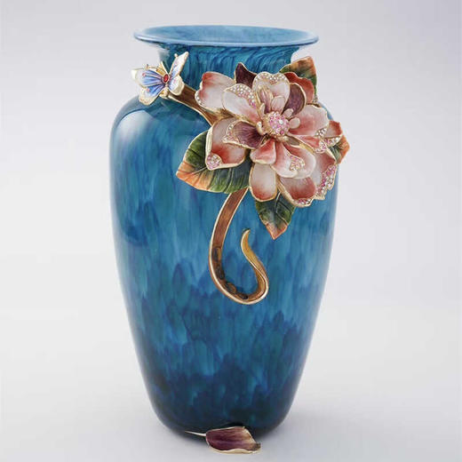 绽放欧式珐琅彩花瓶摆件客厅插干花创意陶瓷工艺品罗比罗丹绽放花瓶【无货退款】 商品图2