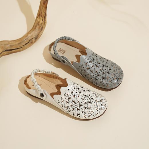 西村名物2025年夏季新款舒适低跟新中式风优雅玛丽珍洞洞鞋X25AH15781 商品图7