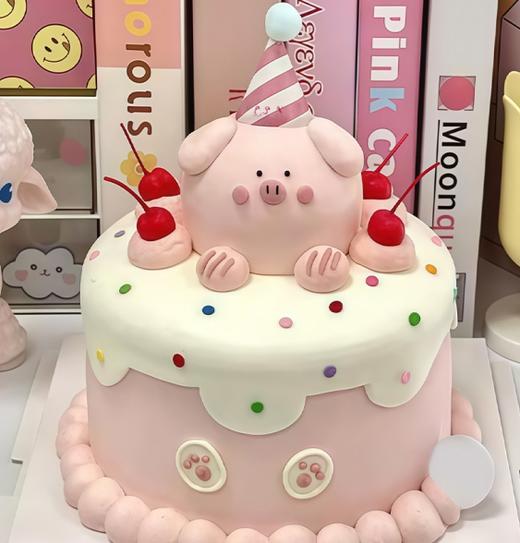 『手绘蛋糕系列』祝福小猪 商品图0