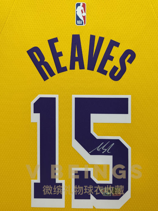 收藏系列 里弗斯 湖人队15号 黄色球迷版 亲笔签名球衣 商品图2