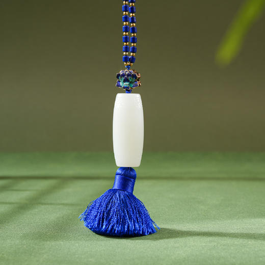 「一口价」新疆国玉盟世玉【瑞韵锦纹】和田玉羊脂玉挂件玉勒子【带证书·顺丰物流】 商品图3