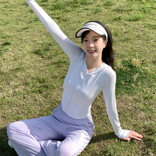 锦纶原纱冰丝凉感修身款防晒衣女夏季防紫外线透气防晒服 商品图1