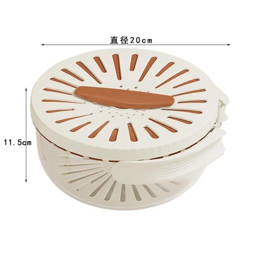 【多样屋专柜】多样屋厨房沥水篮收纳盒二合一白色家用 商品图8