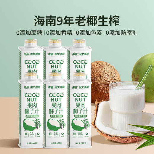 【南国食品】海南特产生榨椰汁600ml*6瓶 商品图1