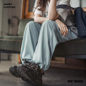 马登夏日冰薄荷凉凉裤休闲四面弹宽松伞兵裤慵懒风运动山本裤女