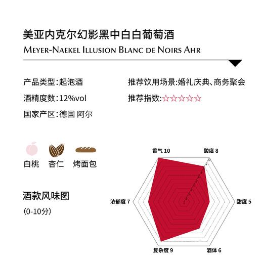 美亚内克尔幻影黑中白白葡萄酒Meyer-Naekel Illusion Blanc de Noirs Ahr 商品图1