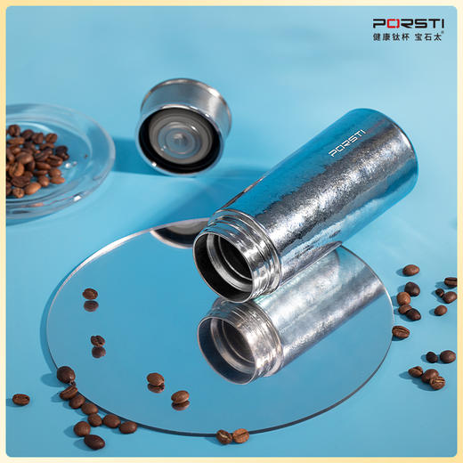 桑亚塔 宝石太纯钛杯保温杯男女便携高档情侣居家水T形杯男女朋友礼物 商品图5