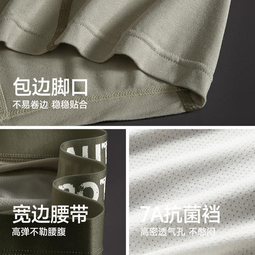 芬腾内裤男士抗菌裆莫代尔平角裤新款青年舒适透气四角裤头短裤衩 商品图3
