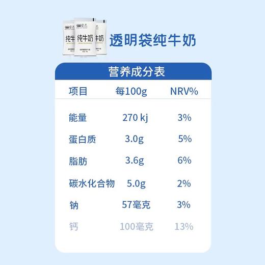 花花牛 鲜牛奶 纯牛奶生牛乳 短保牧场原奶透明袋装180g营养早餐奶 商品图3
