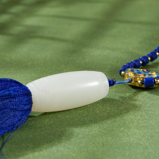 「一口价」新疆国玉盟世玉【瑞纹萦福】和田玉羊脂玉挂件玉勒子【带证书·顺丰物流】 商品图1