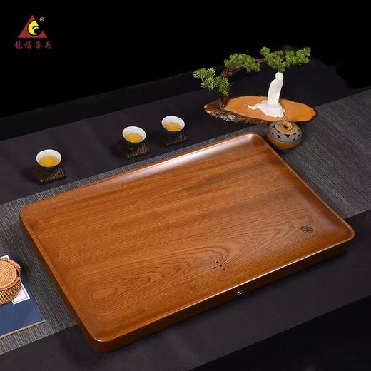 【特惠6折】龙福刚果花梨整块茶盘实木家用排水功夫茶台（63*38CM）刚果花梨简易茶盘71*41cm 商品图0