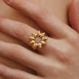 在途4周到｜Agapee-Hélia-向日葵 戒指［法国设计师］