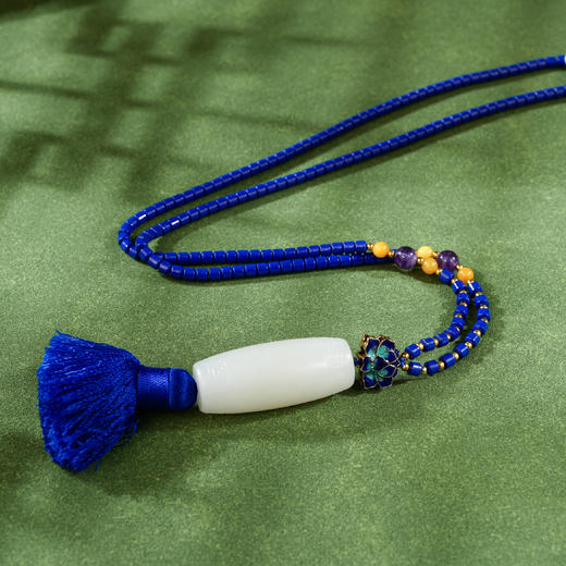 「一口价」新疆国玉盟世玉【瑞韵锦纹】和田玉羊脂玉挂件玉勒子【带证书·顺丰物流】 商品图2