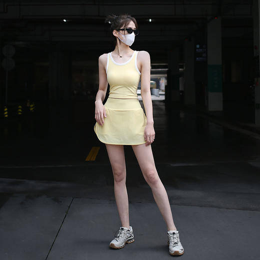 beemen一体杯运动背心 无缝一体织工艺 轻薄柔软 舒适不勒  瑜伽健身普拉提运动背心 商品图4