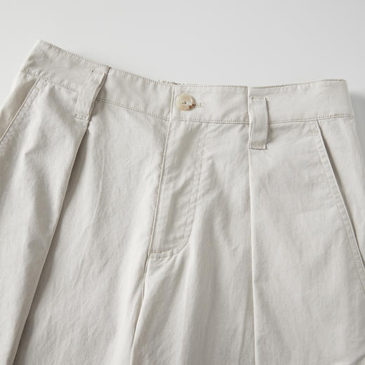 ROMI STUDIO“简约有型”极简春夏轻薄棉质倒褶阔腿裤 RW24LXT1251 商品图3