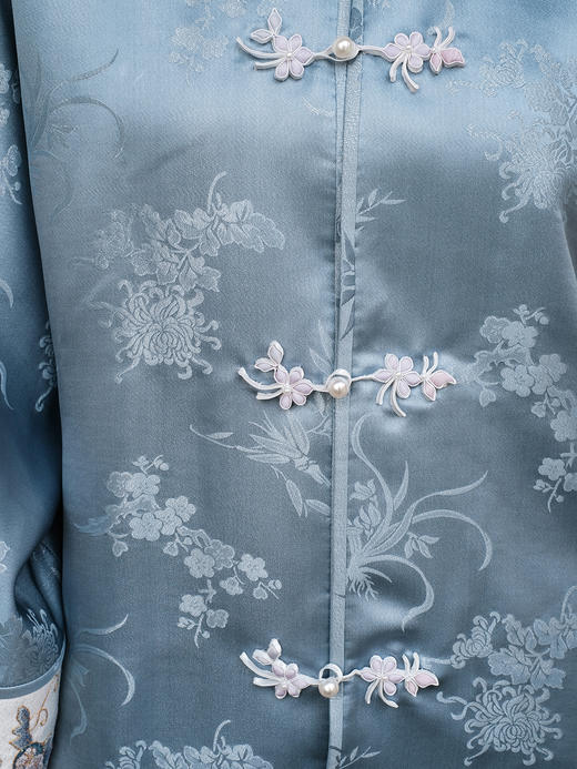 盛唐牡丹| 福蝶手工打籽绣真丝外套 商品图3