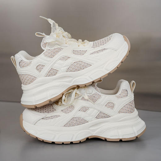 西村名物2025年春季新款舒适透气超轻厚底防滑老爹鞋T25CM38911 商品图7