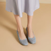 西村名物2025年夏季新款舒适坡跟新中式风优雅洞洞单鞋镂空鞋T25AH15041 商品缩略图6