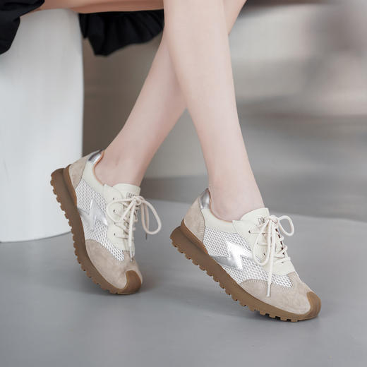 西村名物2025年春季新款舒适厚底轻便系带休闲鞋德训鞋T25AM15691 商品图3