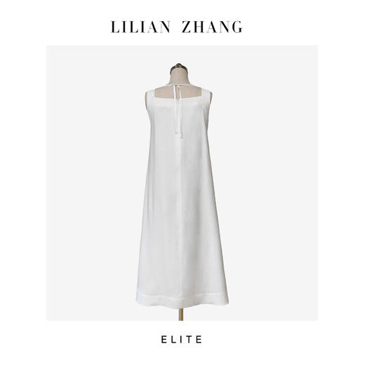 E“定制”——静奢风 ——南法度假、风尚之选珍珠白A 摆连衣裙 2501024 商品图1