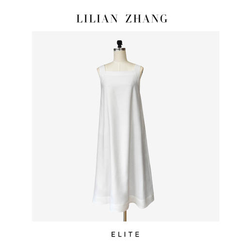 E“定制”——静奢风 ——南法度假、风尚之选珍珠白A 摆连衣裙 2501024 商品图0