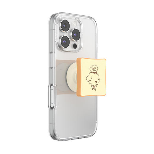 【上菜了! À Table!】一片白吐司 经典款 PopSockets x gula 联名系列 POPGRIP泡泡骚手机粘贴式气囊支架 Popout异形系列 小狗 面包 卡通 商品图3