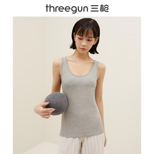Threegun三枪 【舒肤弹力棉】女士打底背心-30820A011 商品图8