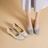 西村名物2025年夏季新款舒适坡跟新中式风优雅洞洞单鞋镂空鞋T25AH15041 商品缩略图0