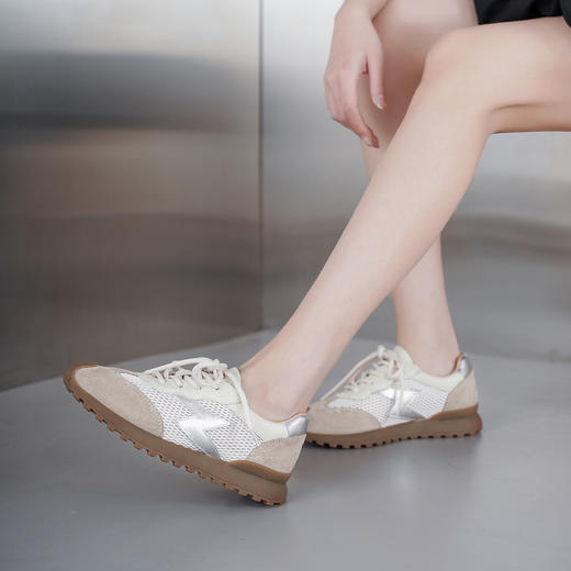 西村名物2025年春季新款舒适厚底轻便系带休闲鞋德训鞋T25AM15691 商品图4