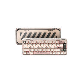 MelGeek Mojo68 水晶 主题轴 透明粉色 机械键盘蓝牙无线男女生办公礼物