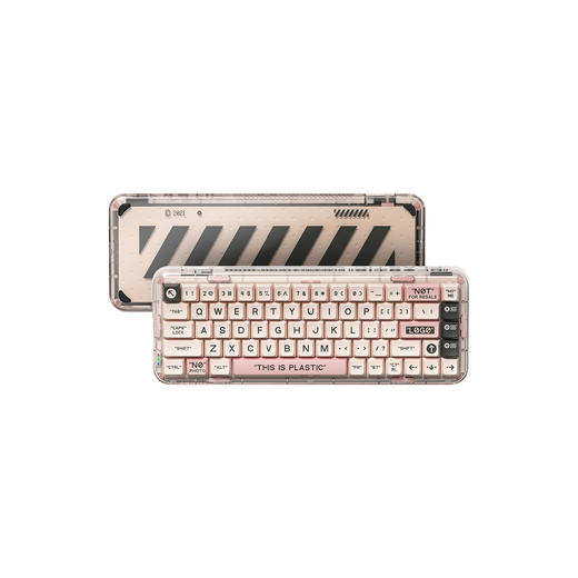 MelGeek Mojo68 水晶 主题轴 透明粉色 机械键盘蓝牙无线男女生办公礼物 商品图0