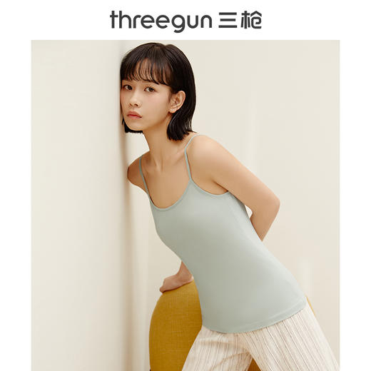 Threegun三枪 舒肤弹力棉女士吊带衫-30818A011 商品图3