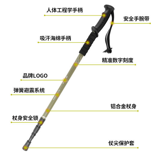 飞图乐-铝合金三节登山杖【露营产品】LP 商品图2
