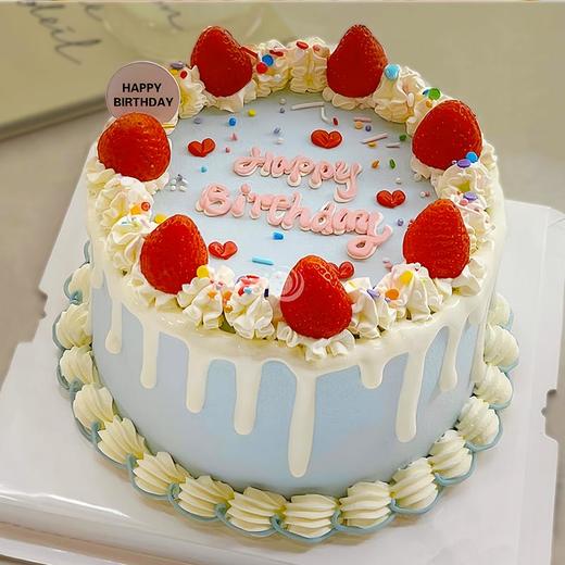 『果实满满』爆款草莓淋面水果生日蛋糕 商品图0
