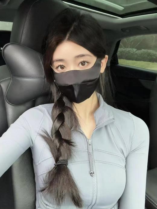 （2件减10）桑蚕丝面罩护眼口罩！防紫外线，耳带可调～ 商品图5