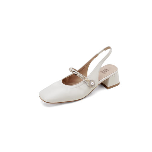 【夏季新款】2025年夏季新款舒适厚底粗跟防滑包头后空玛丽珍空鞋X25AH16521 商品图1