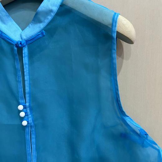 【线上专属】圆摆马甲（24704311-孔雀蓝） 商品图1