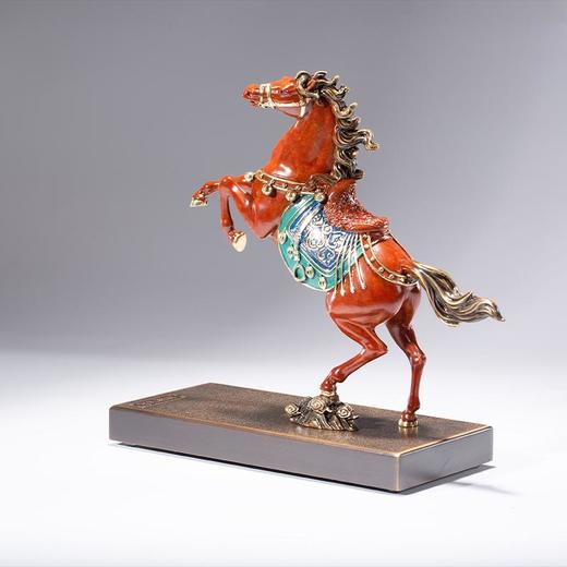 朱炳仁铜 神骏飞天 红色 马到成功 非遗铜雕家居商务礼物 商品图2