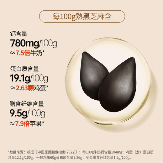 燕之坊 有机玄香熟黑芝麻380g 免洗即食 可磨粉 五谷杂粮 48小时发货 商品图3