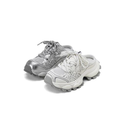 【夏季新款】2025年夏季新款舒适厚底平跟防滑包头后空老爹鞋X25AH16591 商品图0