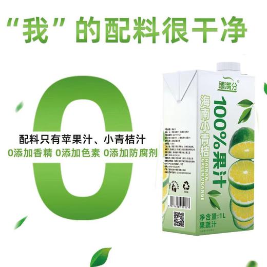 臻满分海南小青桔果蔬汁1L*2瓶 商品图2