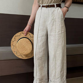 【预售7天】良木礼腰带亚麻裤（T37）