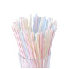 50支装一次性吸管 双童可弯曲彩色条纹喝水果汁饮料食用弯头吸管家用【0.6*21cm】 商品缩略图4