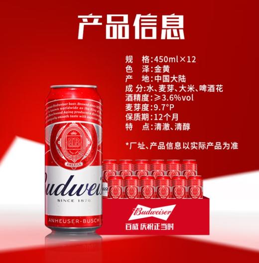 百威经典红罐500ml 商品图1