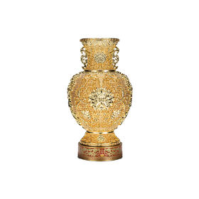 朱炳仁铜 莲年如意 花丝花瓶客厅玄关装饰摆件中式礼物乔迁开业