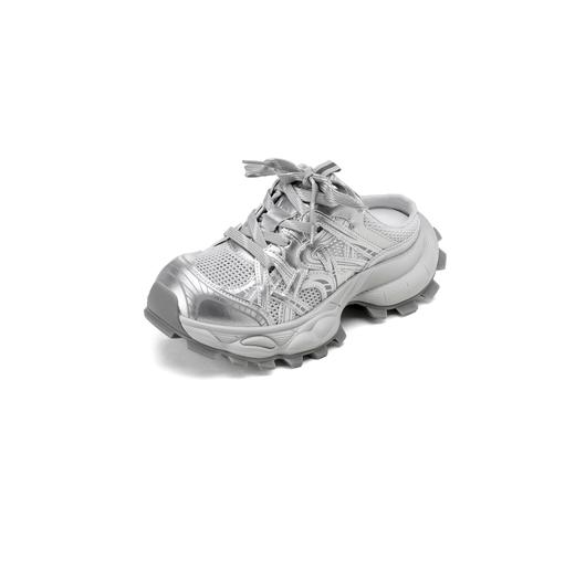 【夏季新款】2025年夏季新款舒适厚底平跟防滑包头后空老爹鞋X25AH16591 商品图1