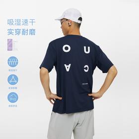 oneup吸湿速干网眼logo短袖T恤