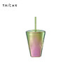 【样品特惠4.5折，无货退款】TAIC太可纯钛极光双层茶饮吸管杯高颜值竖纹办公室女咖啡杯男水杯290ml/420ml【不支持补差，非质量问题不退不换】S（样品无原包装建议勿拍） 商品缩略图1