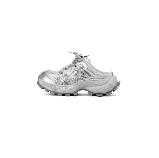 【夏季新款】2025年夏季新款舒适厚底平跟防滑包头后空老爹鞋X25AH16591 商品图4